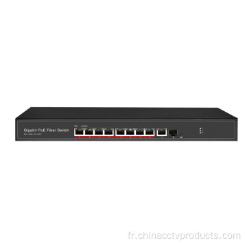 8 Gigabit CCTV Poe Interrupteur avec port SFP